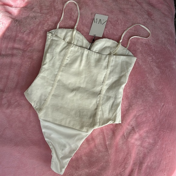 🤍Zara Linen Blend Corset Style Bodysuit - Picture 7 of 12